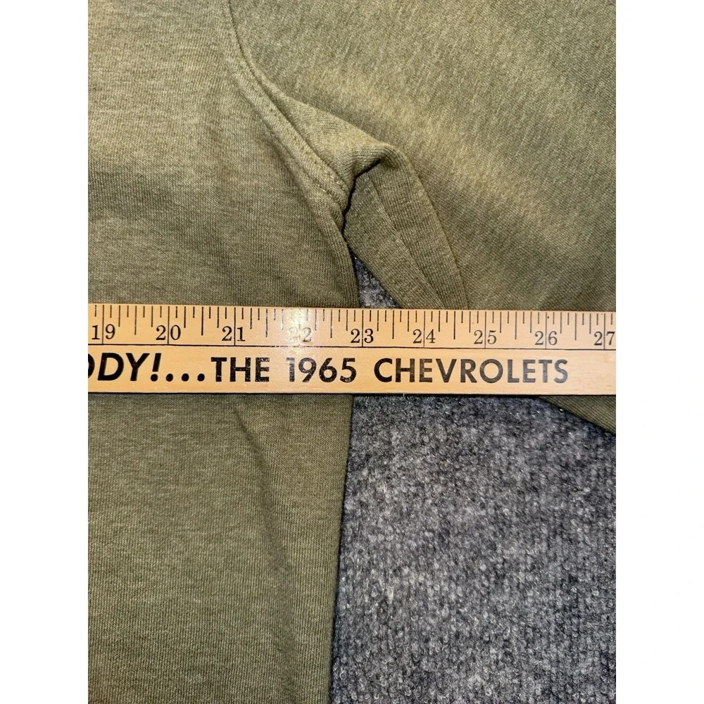 The North Face Hoodie Olive Green Logo Pullover Sweatshirt Men's Large